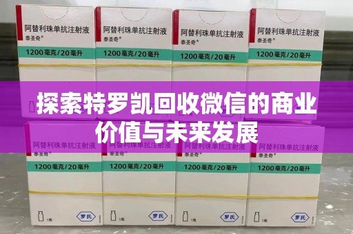 乌鲁木齐探索特罗凯回收微信的商业价值与未来发展